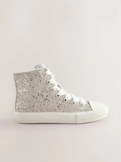 Next ivoire - Baskets hautes pailletées New