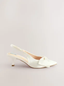 Next ivoire - Chaussures à talons Mariage Forever Comfort® en Satin à Nœud et bout pointu Best
