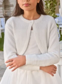 Lipsy ivoire - Fluffy Occasion Bolero (5-16yrs) Hot