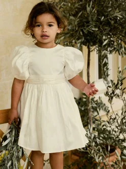 Next ivoire - Peignoir Flower Girls en taffetas Noeud (3mois-8ans) Clearance