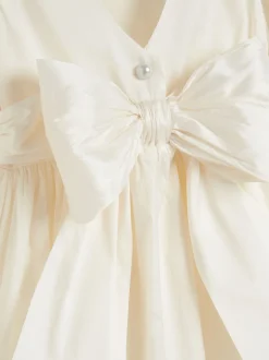 Next ivoire - Peignoir Flower Girls en taffetas Noeud (3mois-8ans) Clearance