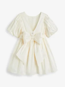 Next ivoire - Peignoir Flower Girls en taffetas Noeud (3mois-8ans) Clearance