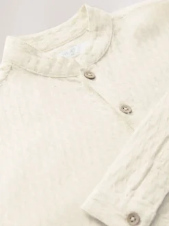 Next - Eid Kurta (3mths-16yrs) Jacqard texturé écru