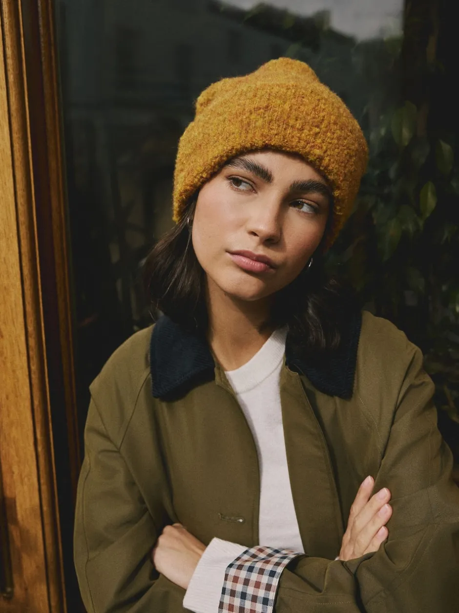 Next Jaune - Bonnet en maille bouclée Outlet