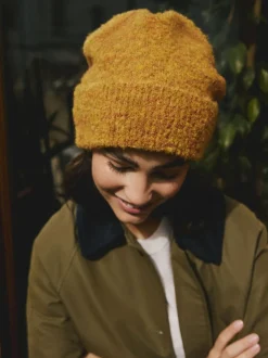 Next Jaune - Bonnet en maille bouclée Outlet