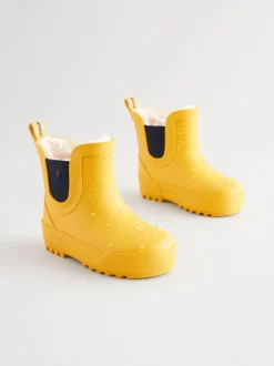 Next - Bottines en caoutchouc avec doublure chaude Jaune New