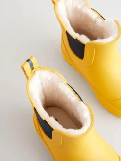 Next - Bottines en caoutchouc avec doublure chaude Jaune New