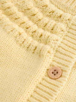 Next Jaune - Cardigan boutonné avec poche cœur bébé (0mois-2ans) Online