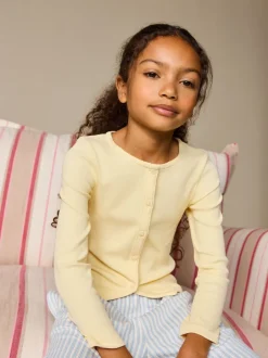 Next - Cardigan côtelé à manches longues (3-16ans) Jaune Outlet