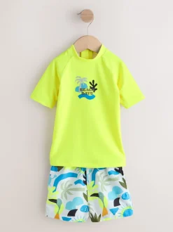 Next Jaune - Ensemble Sunsafe Rash Gilet et short de bain (3mois-7ans) Online