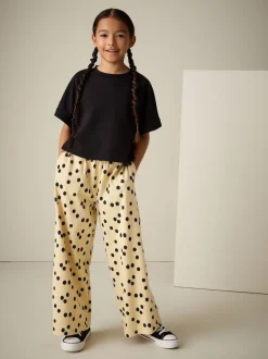 Next Jaune à pois - Pantalons Jambe large Texture (3-16ans) Discount