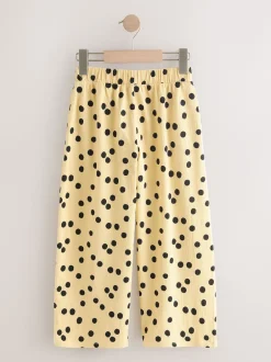 Next Jaune à pois - Pantalons Jambe large Texture (3-16ans) Discount
