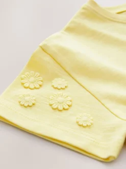 Next Jaune - T-shirt 100% coton Daisy à manches courtes (3mois-7ans) Best