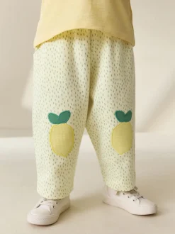 Next Jaune motif citrons - Pantalons avec ornements style tonneau (3mois-7ans) Hot