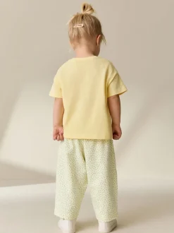 Next Jaune motif citrons - Pantalons avec ornements style tonneau (3mois-7ans) Hot