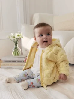 Next Jaune motif lapin - Veste zippée à capuche en polaire bébé (0mois-2ans) Hot