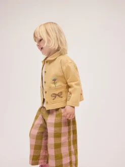 Next jaune ocre - Ensemble veste et pantalon brodé (3mois-7ans) Online