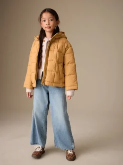 Next jaune ocre - Shower Resistant Square Quilted Coat (3-16yrs) Clearance