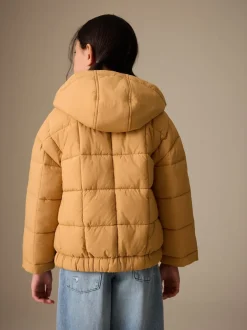Next jaune ocre - Shower Resistant Square Quilted Coat (3-16yrs) Clearance