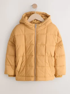 Next jaune ocre - Shower Resistant Square Quilted Coat (3-16yrs) Clearance