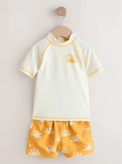 Next jaune/orange - Ensemble Sunsafe Rash Gilet et short de bain (3mois-7ans) Sale
