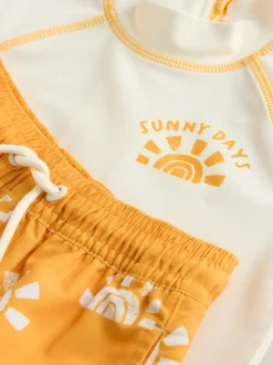 Next jaune/orange - Ensemble Sunsafe Rash Gilet et short de bain (3mois-7ans) Sale