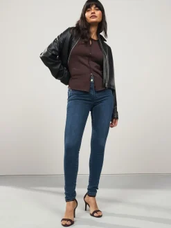 Next Jean bleu foncé - Jean skinny coupe slim à effet rehausseur Online