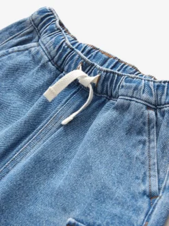 Next Jean bleu moyen - Ample Cargos à tirer 100% Cotton Jeans (3mths-7yrs) Clearance