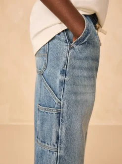Next Jean bleu moyen - Jean charpentier à enfiler en Denim (3-16ans) Outlet