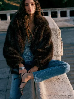 Next Jean bleu moyen - Jean colonne extensible Mom Comfort Online