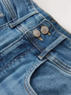 Next Jean bleu moyen - Jean extensible Ample taille haute Sale