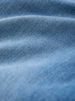 Next Jean bleu moyen - Jean extensible Ample taille haute Sale