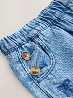 Next Jean bleu moyen - Jeans brodés à nœud (3mois-7ans) Clearance