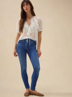 Next Jean délavé bleu moyen - Jean skinny coupe slim à effet rehausseur