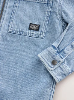 Next Jean délavé clair - Surchemise zippée 100% Coton à Sweats à capuche (3-16ans) Clearance