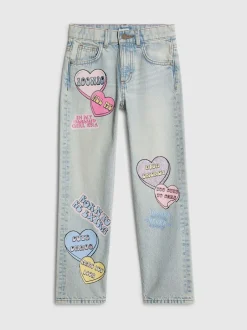 River Island Jean droit Loveheart Graffiti