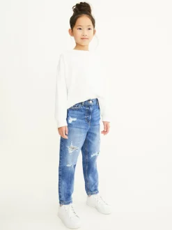 Next Jena bleu - Jean mom 100 % coton (3-16ans) Clearance