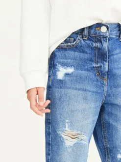 Next Jena bleu - Jean mom 100 % coton (3-16ans) Clearance