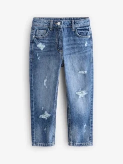 Next Jena bleu - Jean mom 100 % coton (3-16ans) Clearance