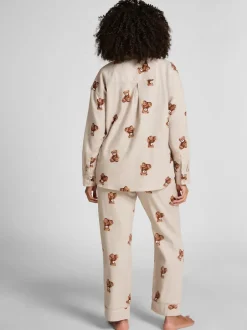 Hunkemoller Jogging gris en flanelle ours droit Online