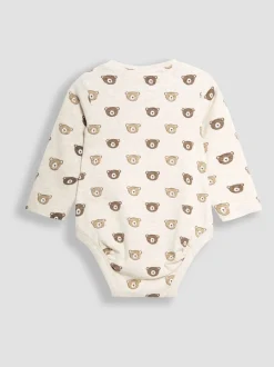 Jojo Maman Bébé Ours imprimé et Appliqué Pocket Bodies 2 Pack Discount
