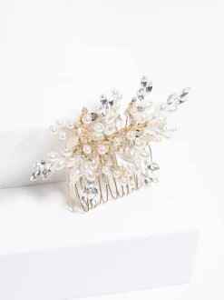 Jon Richard Peigne fleuri en cristal perlé Clearance