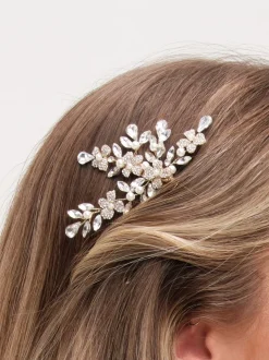 Jon Richard Peigne fleuri en cristal perlé Clearance