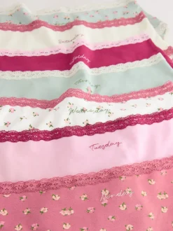 Next Jours de la semaine - Culotte en coton et dentelle 7 Pack Jambe haute taille haute Best