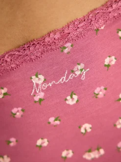 Next Jours de la semaine - Culotte en coton et dentelle 7 Pack Jambe haute taille haute Best