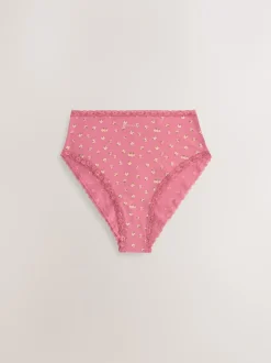 Next Jours de la semaine - Culotte en coton et dentelle 7 Pack Jambe haute taille haute Best