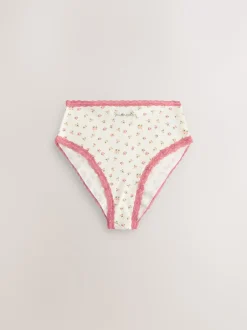 Next Jours de la semaine - Culotte en coton et dentelle 7 Pack Jambe haute taille haute Best