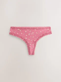 Next Jours de la semaine - Culotte en coton et dentelle 7 Pack String Outlet