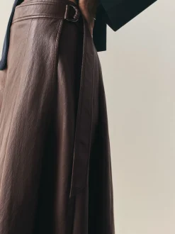 Nothing Ordinary Jupe Kilt mi-longue Nodinary en similicuir New