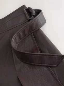 Nothing Ordinary Jupe Kilt mi-longue Nodinary en similicuir New